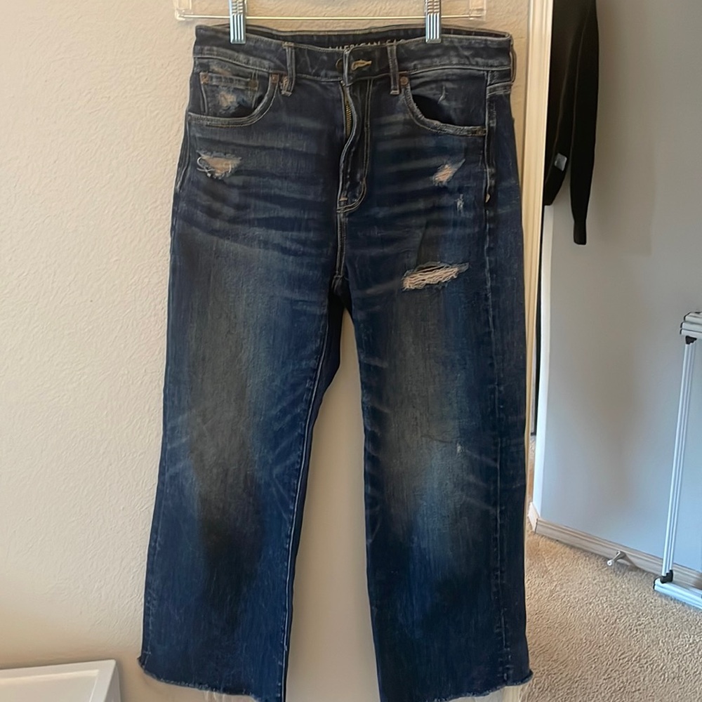 American Eagle Wide Leg Crop Jean